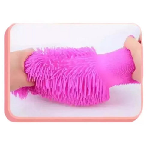 LED Light Bushy Hair Cat Squishy